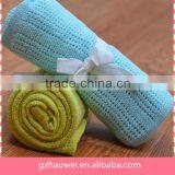 2016 Comfortable 100% Cotton Weave Baby Blanket Infant Blanket thumbnail-2