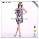 Oem & Odm Short Printed Bohemian Style Woman Dress thumbnail-5