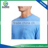 High Quality Cut Fit 100% Cotton Soft Touch Sky Blue Color T-shirt, Mens Shirt Pocket Style for Sports thumbnail-3