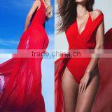 Fashion Summer Cotton Floor-length Women Beach Dress thumbnail-3