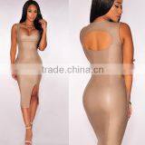 Hot Sale OEM Services Woman Summer Dresses Backless Sexy Bodycon Hollow Out Dress for Wholesale thumbnail-1