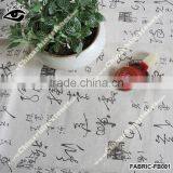 New Chinese Characters Fabric Linen Cotton Fabric With Chinese Calligraphy thumbnail-1