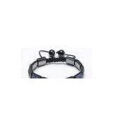 Shamballa Bracelet, Crystal Pave Alloy Square Beads thumbnail-1