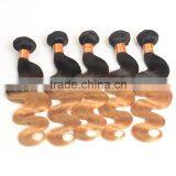 Wholease 1b/27 Color Sew in Human Hair Weave Ombre Hair , Brazilian Hair thumbnail-1