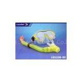 Yellow Junior Snorkel Mask Glasses With Pro-Glide Buckle System for Ages 3 to 7 Years