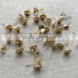 8mm Stainless steel DIY Stud Earrings Accessories Jewelry Making Findings Crossed Bowl-Shape Post Finding for Pearls Ball Bead