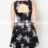 CHEFON Cut Out Back Pleated Unique Evening Dresses thumbnail-3