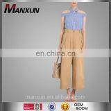 2017 OEM Srevices Girls Simple Clothing Comfort Khaki Pleated Plus Trousers Wholesale thumbnail-1