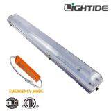 100W 8ft Linear LED Vapor Tight Light Fixture Emergency Backup, Ni-MH 90min. 100-277vac, 5yrs Warranty