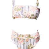 Two Pieces Sexy Girl Flower Print Breathable High Waist Bikinis Woman Swimwear 2020 thumbnail-4