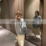 Womens Petite Hairy Stand-up Collar Jacket Short Wool Fleece Flare Elegant Winter Coat thumbnail-5