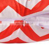 OEM Customized Good Quality Wave Stripe Square Back Red Color Cushion thumbnail-3