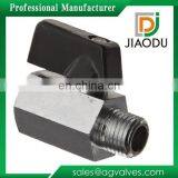 1/4" Female x 1/4" Male NPT Lever Shut Off Valve Water/Air/Pneumatic/Fluid Oil and Gas Mini Brass Mini Ball valve