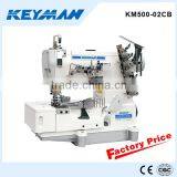 KM500-02CB High Speed Flat-bed Interlock Sewing Machine for Rolled Edge Sewing Machine Needle Guard 500 Sew Machine