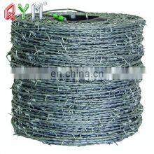 400m Roll Galvanized Double Strands Security Barbed Wire thumbnail-2