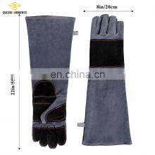 OEM Style Premium Industrial Leather Hand Deer Skin Mechanic Work Welding Gloves Cut Resistant Hand Protection Safety Gloves thumbnail-4