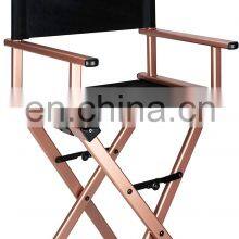 Minewill Black Folding Portable Make Up Chair Professional Custom Aluminium Makeup Artist Director Chair thumbnail-4