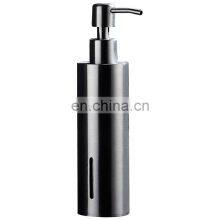 Matte Black Stainless Steel Shower Liquid Squeeze Hand Sanitizer Home Bathroom Accessories Kitchen Metal Soap Pump Dispensers thumbnail-2