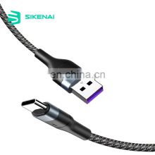 Sikenai Nylon Braided Type C Cable USB 5A Fast Charging Data Charger Cable For Xiaomi