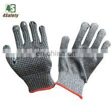 4SAFETY 10G Grey String Knitted Cotton PVC Dotted Gloves Work thumbnail-1