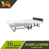 Hot Sell Metal Hotel Extra Foam Folding Bed With Head Board thumbnail-1