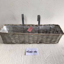 Hot Selling Rectangular Willow Basket Garden Pots Garden Flower Pots thumbnail-1