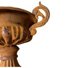 Antique Style Garden Planter Antique Brown Cast Metal Flower Pot Planter thumbnail-3