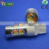 New Listing Dual Color 7443 White Amber Switchback 20SMD 5630 Auto LED Car Tail Brake Light Bulb Led