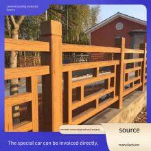 Concrete Wood-like Landscape Guardrail, Precast Cement Stone-like and Bamboo-like Fence, Bark-like and Vine-like Handrail for Parks and Scenic Spots thumbnail-1