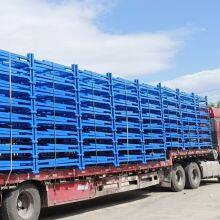 Commercial Warehouse Folding Stackable Storage Rack Industrial Collapsible Pallet Stacking Frame thumbnail-1
