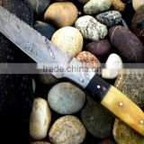 udk h8" custom handmade Damascus TANTO / hnuting knife with wood