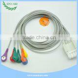 High Quality ECG M1673A Snap Type 3 Leadwires ECG Cable thumbnail-3