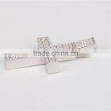 Large Hip Hop 925 Sterling Silver Handmade Cross Pendant Jewelry Wholesale thumbnail-3