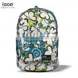 Colorful flower pattern 600d polyester backpack