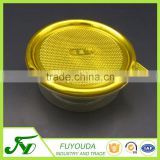 Wholesale food grade round plastic cake box with golden lid