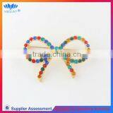 Wholesale Latest Imitation Gold Bowknot Dubai Brooch thumbnail-1