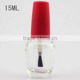 Glass Bottle Manufacturers Coating Clear Glass Nail Polish Bottle 15ml thumbnail-2