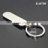 Oval Shaped High Polished Smooth Zinc Alloy Plated Silver Color Wholesale Custom Plain Key Chain Blank Metal thumbnail-5