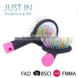 Wholesale Plastic Rainbow Hair Brush With Mirror/Magic Rainbow Hair Comb Supplier's Choice