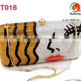 Sepcial woman face pattern CT016 evening clutch bags/clutch disc for party or wedding