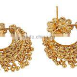 Indian Exclusive Beautiful Charming Kundan Stone Partywear Polki Earrings For Women & Girls thumbnail-4