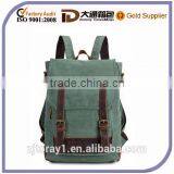 Unisex New Style Retro Vintage Waterproof Waxed Canvas Soft Laptop Backpack Travel Backpack For Young thumbnail-1