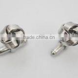 Factory Supply Top Quality Cheap Copper Metal Silk Knot Cufflinks thumbnail-4