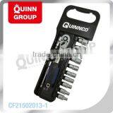 13-PC 1/4" Dr. CR-V Ratchet Socket Wrench Kit