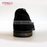 Black Swede Leather Lace-up Mens Derby Shoes thumbnail-3