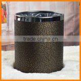 European Household Kitchen Trash Creative Fashion Leather Double Bedroom Hotel Barrel Basket Bucket Container Shipping thumbnail-5