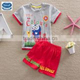 (TK1080) 6 colors grey 2-6Y Neat baby boy summer suits kids sets cheap china wholesale clothing