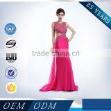 Factory Directly Wholesale Beautiful Peach Color Bridesmaid Dress thumbnail-5