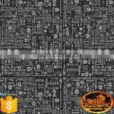 Whole Sale Dazzle Graphic Slim Cool Black Feature Hydrographic Film No.DGDAS090 Feature Design Water Transfer Printing Film