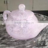 Natural Rose Crystal Tea Pot